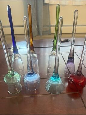 Handblown Glass barware- Multicolor Set